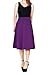 Everyday High Waist A-line Flared Skater Midi Skirt (M, Purple)