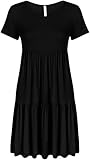 Casual Tiered T Shirt Dresses for Women Summer Sundress - USA