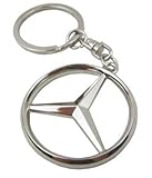 Oriental eLife Mercedes Benz 3D Logo Chrome Keychain Stainless Keychain Keyring