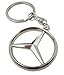 Oriental eLife Mercedes Benz 3D Logo Chrome Keychain Stainless Keychain Keyring