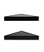 Shelving Solution Corner Wall Shelf, Set of 2 (Modern Black)
