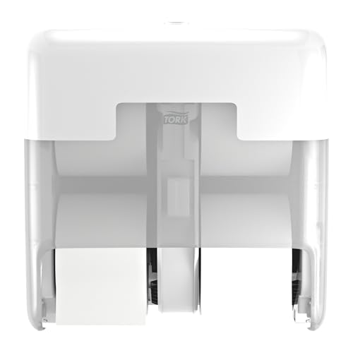 Tork OptiServe Dispenser quattro rotoli carta igienica senzanima, bianco, T7, dispenser verticale, linea Elevation, 558051