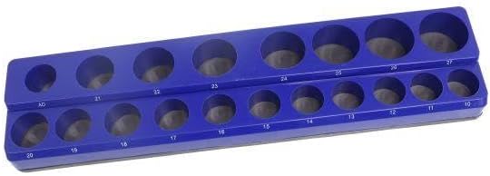 US PRO 1/2" Drive Magnetic Socket Holder Organiser Tray 19 Metric Sockets
