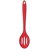TOOGOO(R) Kitchen Craft Colourworks Silicone Slotted Spoon, 27 Cm - Red