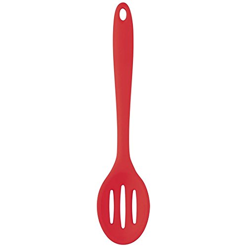TOOGOO(R) Kitchen Craft Colourworks Silicone Slotted Spoon, 27 Cm - Red