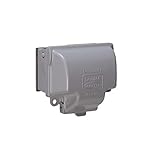 Taymac MX3300 One Gang Horizontal In Use Metal Weatherproof Receptacle Cover, Gray Finish