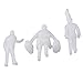BQLZR White Architectural 1:300 Scale Model Figures People Pack of 100