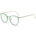 SojoS Round Women Eyeglasses Fashion Eyewear Optical Frame Clear Glasses SJ5969 with Green Frame/Gold Temple