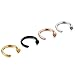 FIBO STEEL 18G 4PCS Stainless Steel Body Jewelry Piercing Nose Ring Hoop 4PCS 5/16