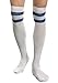 Mens Striped Over Knee Long High Soccer Basketball Running Rugby Atheletic Socks