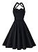 Anni Coco Women's Halter Polka Dots 1950s Vintage Swing Tea Dress - X-Large - 2nd - Black