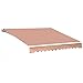MCombo 6055-0810Y Manual Retractable Patio Deck Awning Sunshade Shelter Outdoor Canopy, 10 x 8', Brown