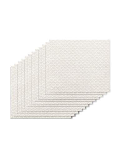 Jekayla Swedish Dishcloth Cellulose Sponge Cloth - 12 Pack of Reusable Cleaning Cloths, Scrubber and Scouring Pad, White