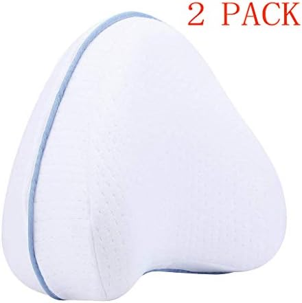 Leg Positioner Pillows Legacy Leg Pillow- Sciatic Nerve Pain Relief Pillow - Best for Pregnancy, Hip, Leg, Knee, Back and Spine Alignment - Memory Foam Orthopedic Leg Pillow(White) (2pack white B)