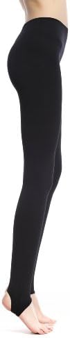 KHAYA Women's Basic Leggings Stretchy Tights Foot Stirrup Pants Black