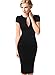 VfEmage Womens Sexy Elegant Floral Flower Lace Party Cocktail Bodycon Dress 2621 BLK M