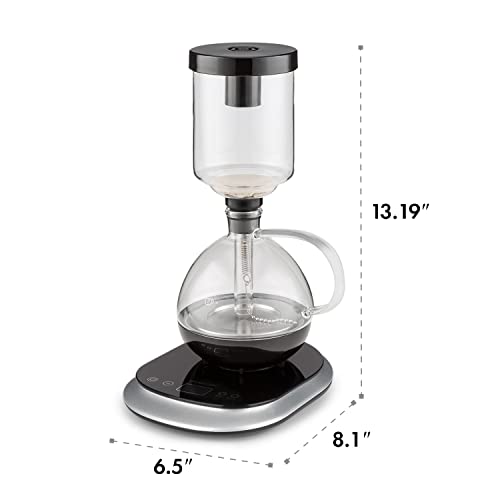 Klarstein Syphon Vacuum Coffee Maker, 360° Base, LCD Display, Touch