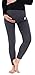 Simplicity Expecting Moms Roomy Stretch Leggings Tight, Dark Grey