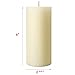 Simply Soson 3x6 inch Ivory Pillar Candles Set of 6, Smooth Texture, Unscented Ivory Candles, Dripless Candles, 3 inch Pillar Candles Ideal as Wedding, Parties, Spas, Dinner, Home Decoration, Church