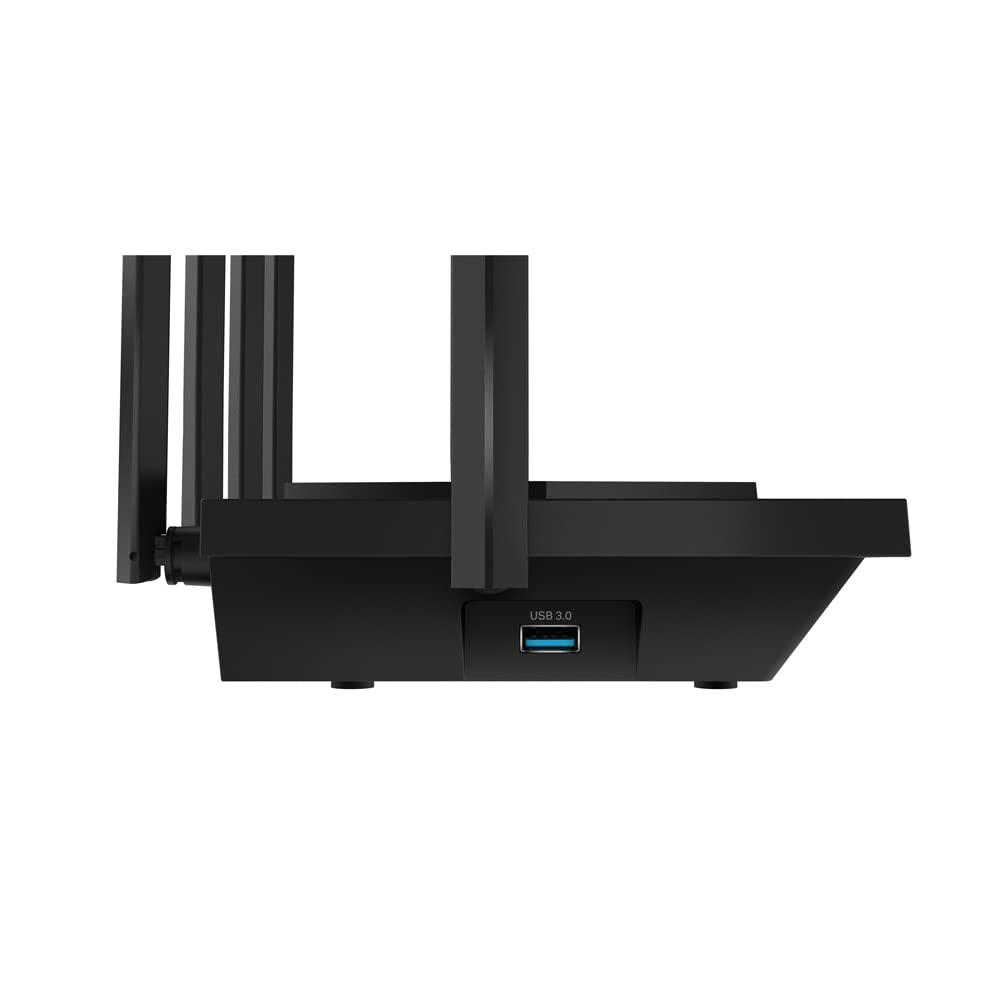 TP-Link Archer AXE75 AXE5400Mbps WiFi 6E Router Tri-Band, Gigabit Ethernet Ports, USB 3.0, WiFi Booster, 512MB RAM, OneMesh, WPA3, Ideal for Gaming, HomeShield, Compatible with Alexa