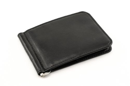 Italian Cow Leather Bifold Spring Tension Money Clip Wallet with Credit Card Slots - Thumbnail 3