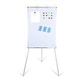 Dry Erase Easel - 24 × 36 Magnetic Dry Erase Board with Stand Adjustable Height, Smooth, No Dazzling & Durable Surface, Lightweight & Portable Tripod Whiteboard, Versatile Dry Erase Whiteboard Easel
