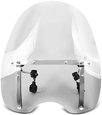 Windschild Für Suzuki Intruder VL 125/800 Volusia – 46,8 Cm Höhe, Schwarzer Rahmen, Universal