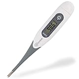 Digital Medical Oral Thermometer for Fever - Baby Kids and Adults - Accurate and Fast 10 Sec Reading - Rectal and Armpit Temperature Termometro for Infant Children and Babies with Fever Indicator