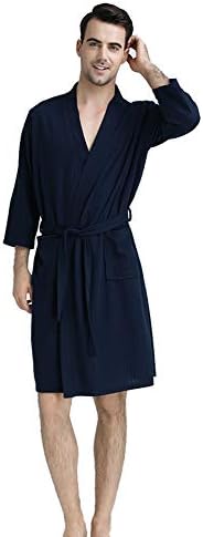 Wentsven Womens Mens Matching Waffle Towel Cotton Spa Hotel Bathrobe Robe
