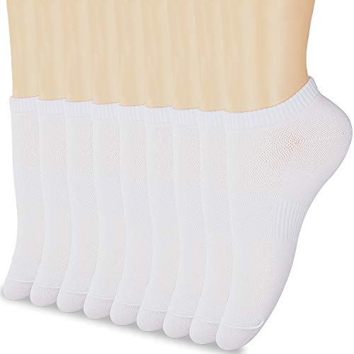 9 Pairs Cotton Low Cut Athletic Socks for Women,No Show Running White Socks for Women Ladies