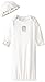 Little Me Baby Boys' Gown and Hat, Ivory/Multi Safari, 0-3 Months