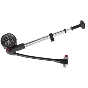 BETO Fietspomp, demperpomp met manometer en ontluchtingsventiel, handpomp, 400 psi/28 bar, AV/autoventiel…