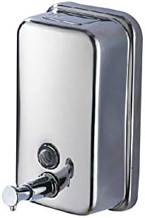 500ml Soap Dispenser Stainless Steel Wall Mount Soap Dispenser Bathroom or Kitchen Manual Liquid Soap Box Perfect for Bathroom and Kitchen