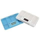 LCD Digital Pill Medicine Case Box Alarm Reminder Container Timer.