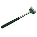 TOOGOO(R)Telescopic Stainless steel Compact Scratching Tool Extendable 20-68cm Back Scratcher Massager 5 Section (Green)