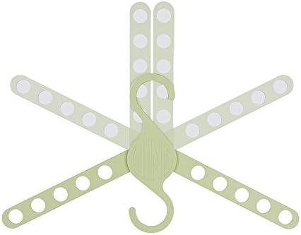 WING Smart Hanger - Flat and Folding Structure with Dual Ring and 10 Round Holes for Both Sides, Compact Storage, 2 Set (10P)