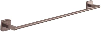 Tonga Toallero Barra Baño Pared 60cm Acero INOX y Cromall Oro Rosa PVD, Portatollas con Tornillos y Biadhesivo Carga 7kg