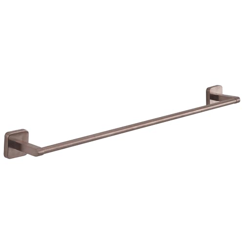 Tonga Toallero Barra Baño Pared 60cm Acero INOX y Cromall Oro Rosa PVD, Portatollas con Tornillos y Biadhesivo Carga 7kg