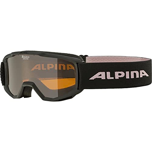 ALPINA PINEY Kinderskibrille, black-rose matt, One Size