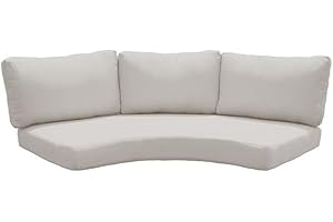 TK Classics Covers for High-Back Curved Armless Sofa Cushions 6 inches Thick in Beige (Cushions Not Included)