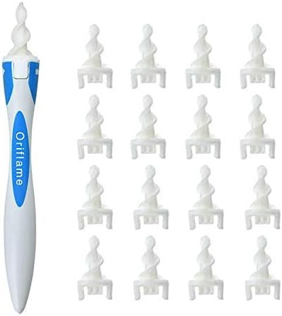 Smart Ear Cleaner Swab Spiral Ear Wax Remover Kit Earwax Removal Care Tool with 16 Pcs Replacement Heads Soft Safe Silicone As Seen