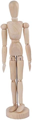 Wooden Manikin Jointed Doll Model, Art Mannequin Articulated Artist Manikin Figure Solid Wood,3#