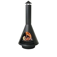  Gartenkamin schwarz groß Garden Oven 
