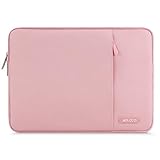 MOSISO Laptop Sleeve Bag Compatible with 13-13.3 inch MacBook Pro, MacBook Air, Notebook Computer, Vertical Style Water Repellent Polyester Protective Case Cover with Pocket, Pink