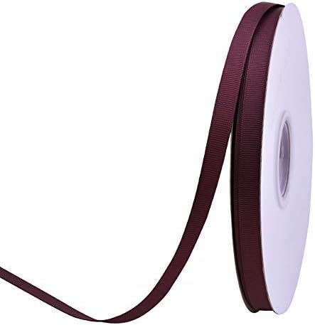 Ribest 3/8 inch Burgundy Grosgrain Ribbon 50 Yards Per Roll for Crafts Bow Maker Wreaths Gift Wrapping Hair Accessories Wedding Birthday