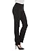Red Hanger Bootcut Dress Pants for Women -Stretch Comfy Work Pull on Womens Pant Black-L