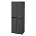 Sterilite 2-Pack 4 Shelf Cabinet, Lockable Utility Storage w/ Adjustable Shelves, Gray - Plastic Shelving Unit for Organizing Garage, Pantry, Basement, Laundry Room or Mudroom
