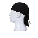 Wicking Beanie Adjustable Cycling Bandana - Skull Cap Beanie For Outdoor Running - Double Dry Dew Doo Rag Head Wrap Headband Sweatband