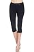 Poplooks Women's 4 Way Stretchy Ponte Knit Capri Skinny Jeans
