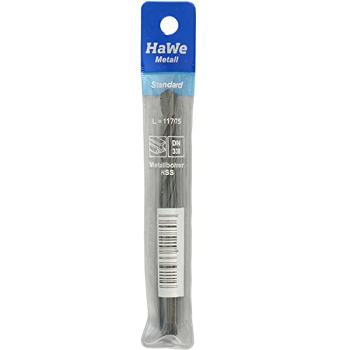 HaWe 41.010 Spiral Drill Bit HSS-G, Silver, Diameter 1.0 mm